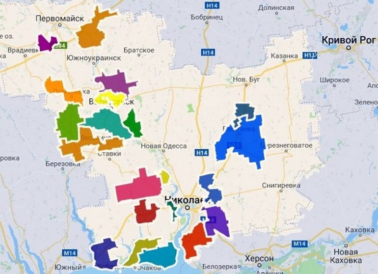 Карта первомайска николаевской области с улицами и номерами домов